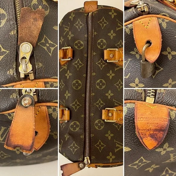 Classic "Speedy 30" Style Top-Handle Satchel - Picture 5 of 11